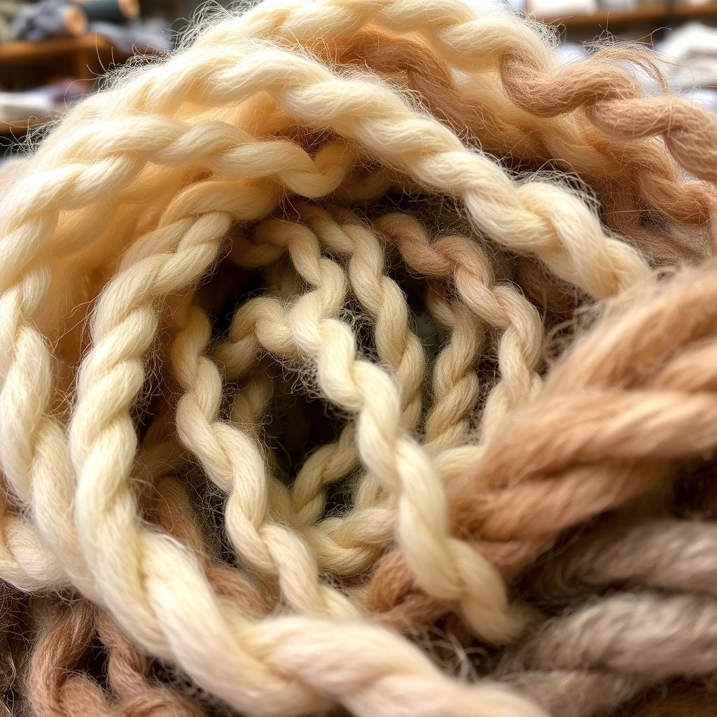 Wool carpet raw material