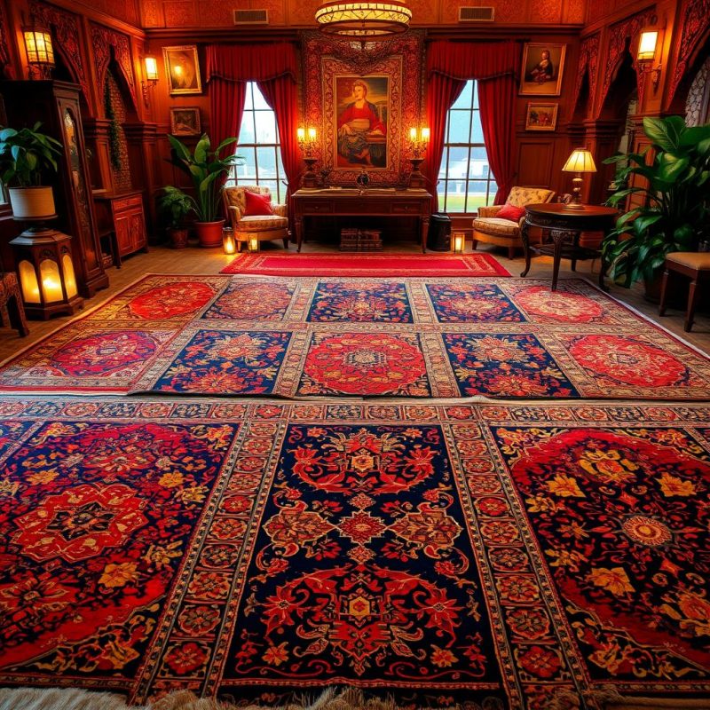 Exotic details in the home with oriental carpets