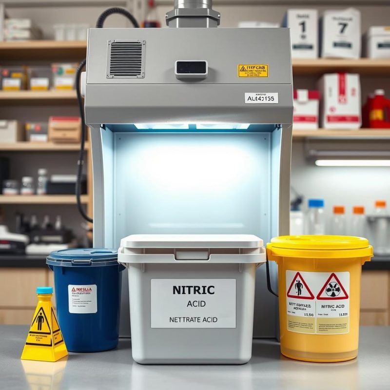 How to dispose of nitric acid