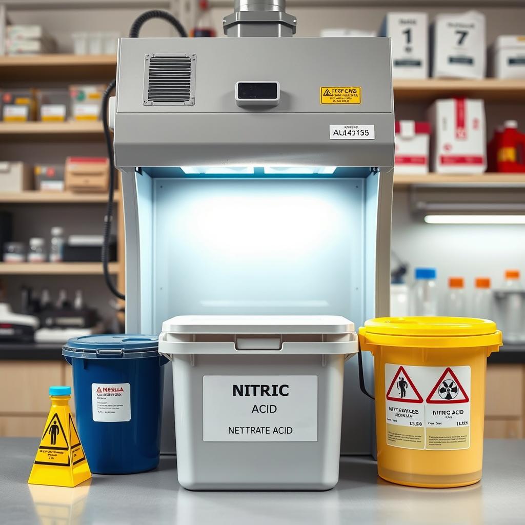 How to dispose of nitric acid