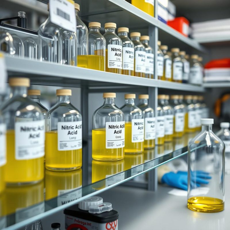 What is the shelf life of nitric acid?