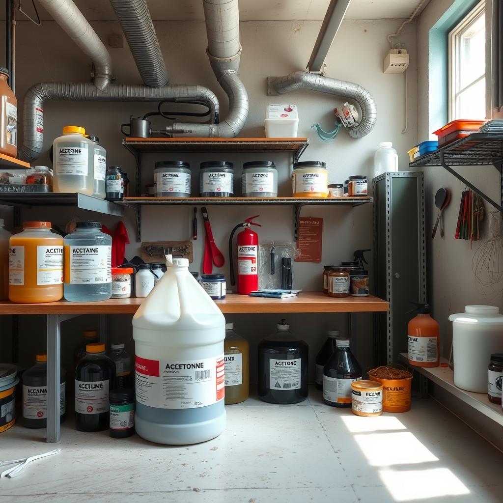 How to store acetone and paint