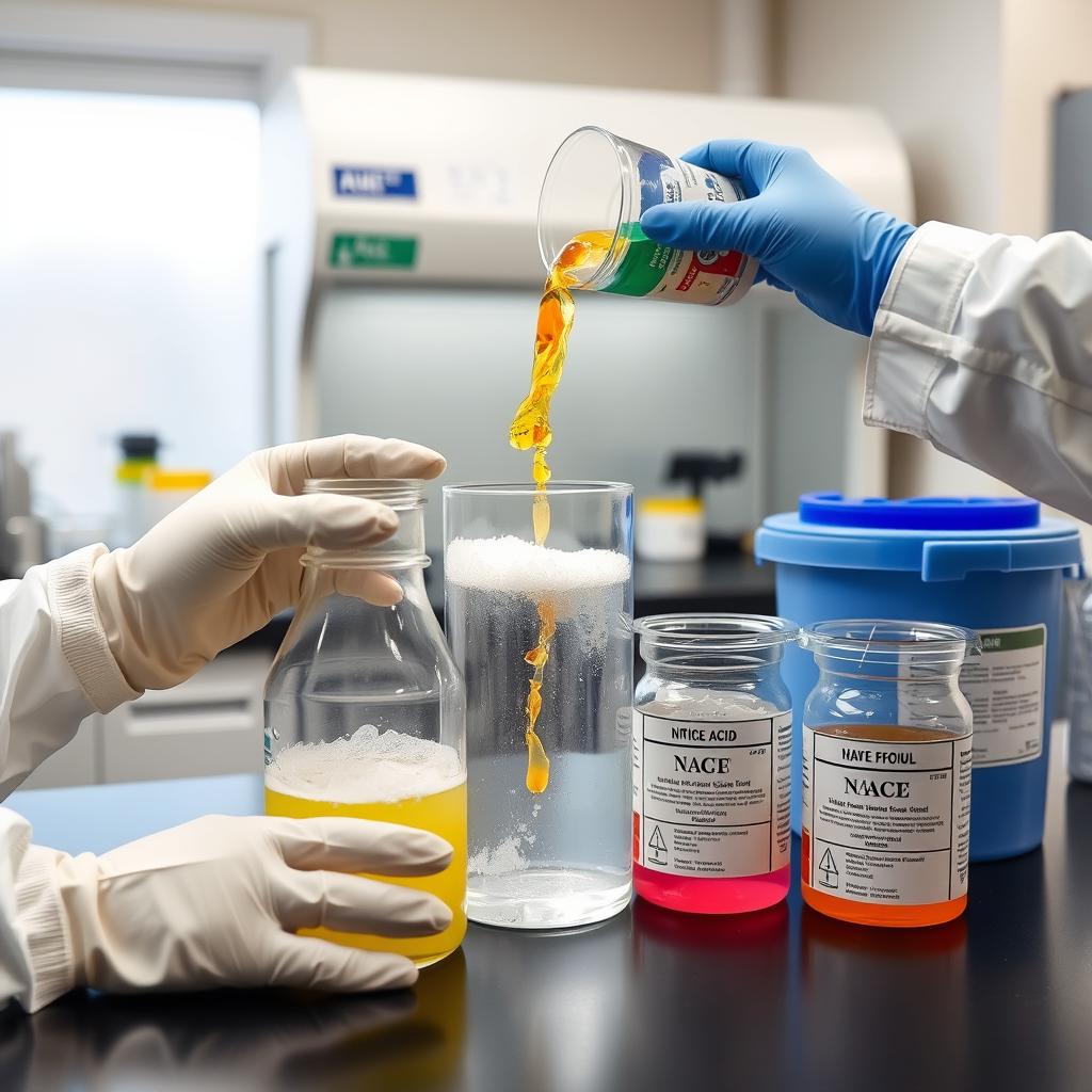 Proper Laboratory Setup for Neutralizing Nitric Acid