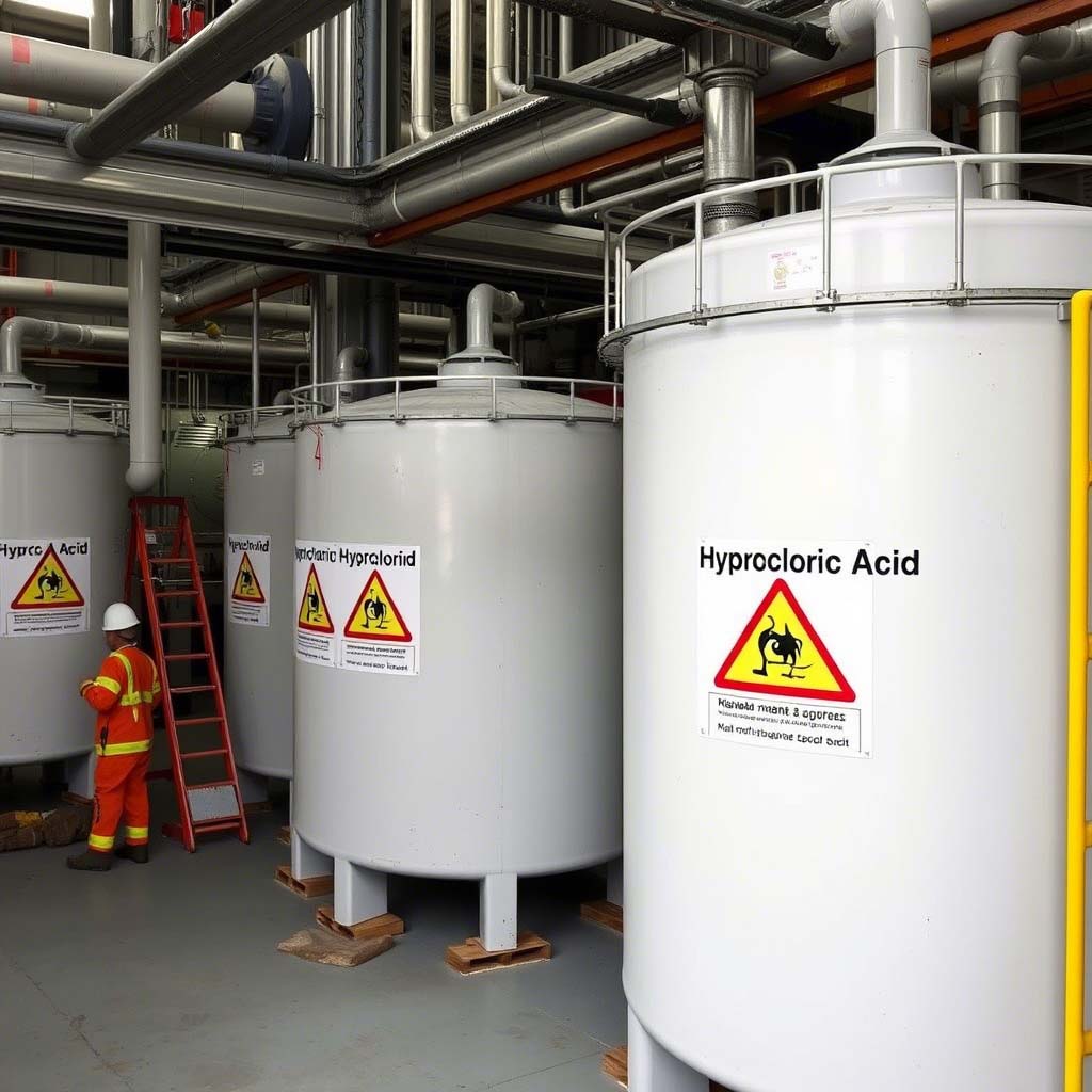 Water Treatment and pH Regulation Using Hydrochloric Acid