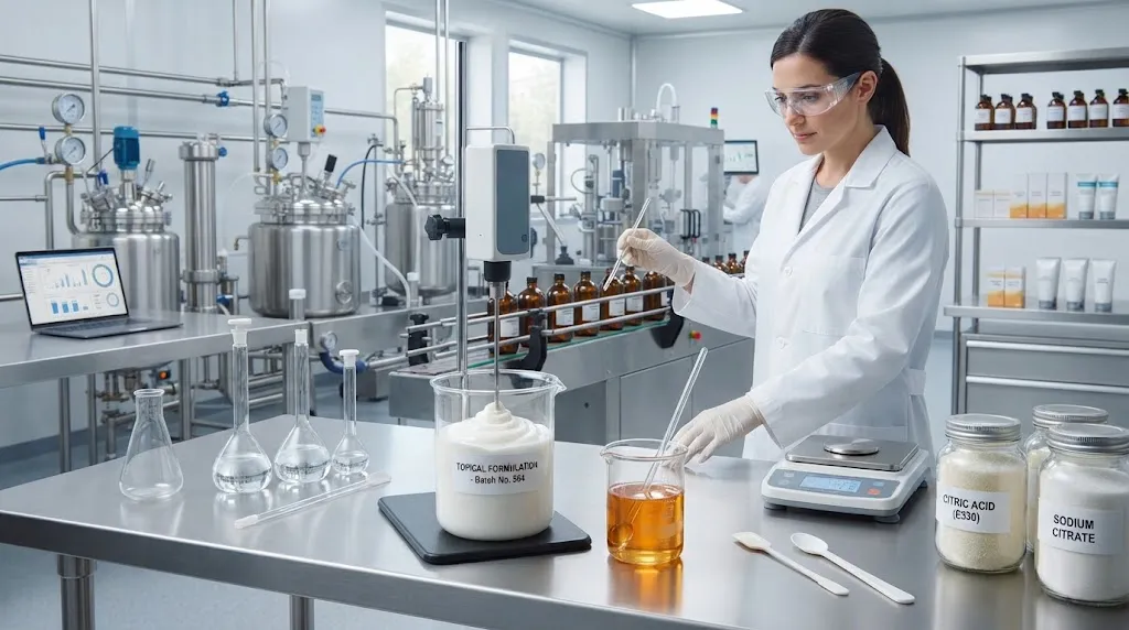 Pharmaceuticals: Applied in topical formulations, syrups, and other products requiring controlled acidity and compatible organic acid performance.