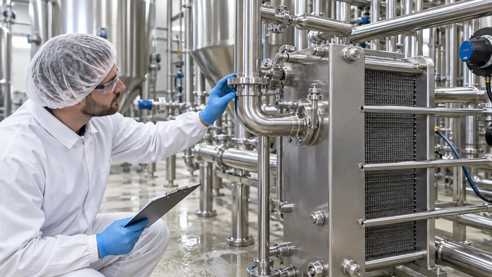 CIP descaling inspection CIP equipment inspection after citric acid descaling