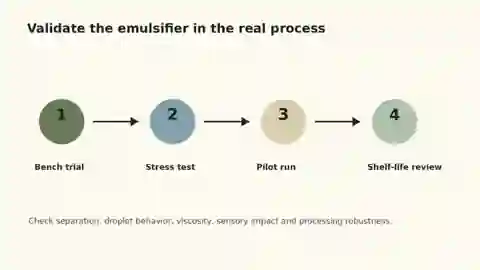 Emulsifier Formulation Validation Workflow Validation workflow for food emulsifier trials
