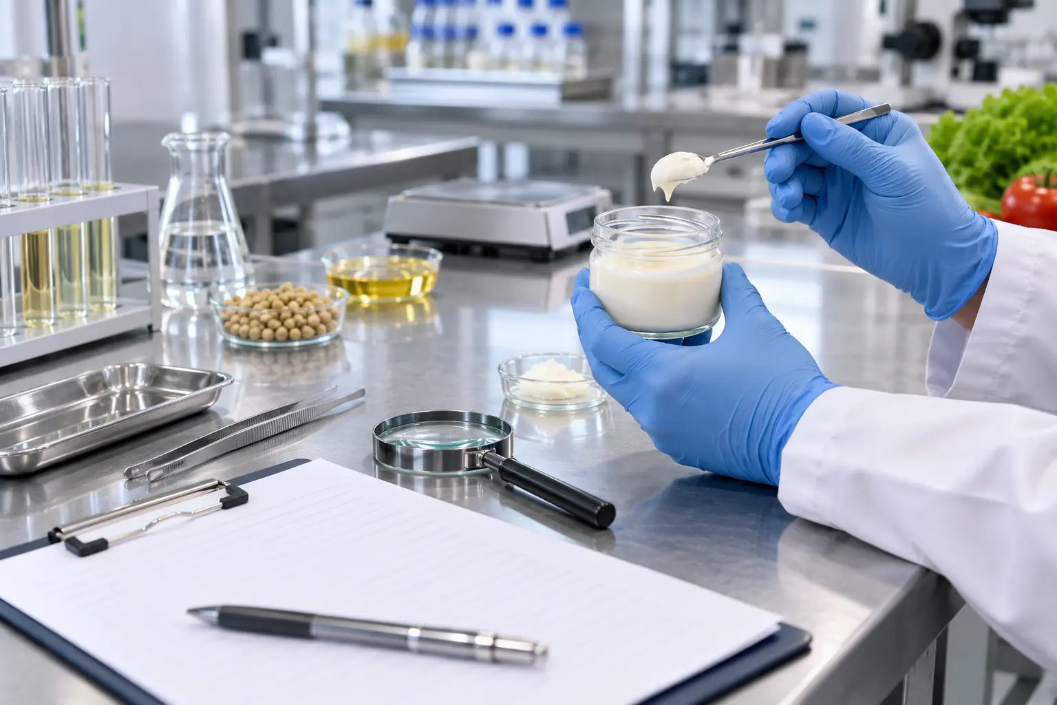 Food emulsifier documentation and quality review for food manufacturing