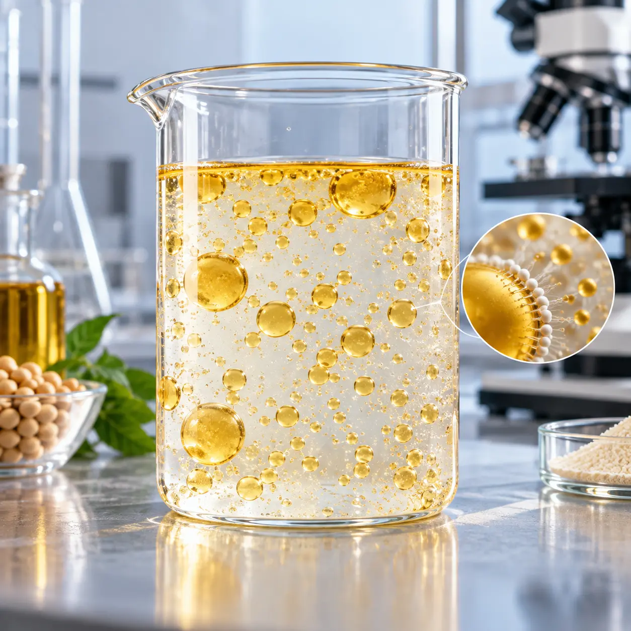 Emulsifier vs stabilizer in food manufacturing with dispersed oil droplets